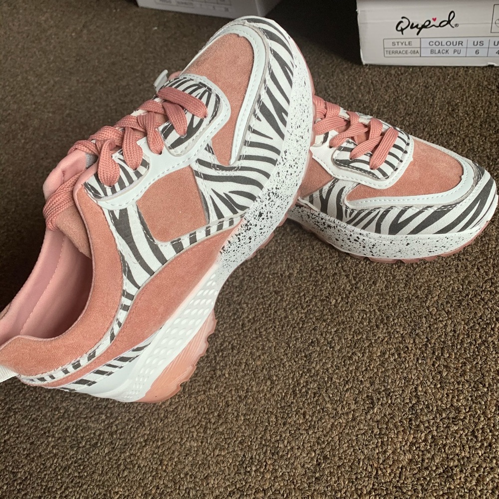 Qupid terrace blush/zebra print‎ sneakers size 7 - Picture 11 of 14